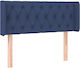 vidaXL Fabric Bed Headboard Blue 103x88cm