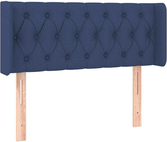 vidaXL Fabric Bed Headboard Blue 103x88cm