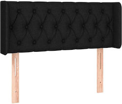 vidaXL Fabric Bed Headboard Black 103x88cm