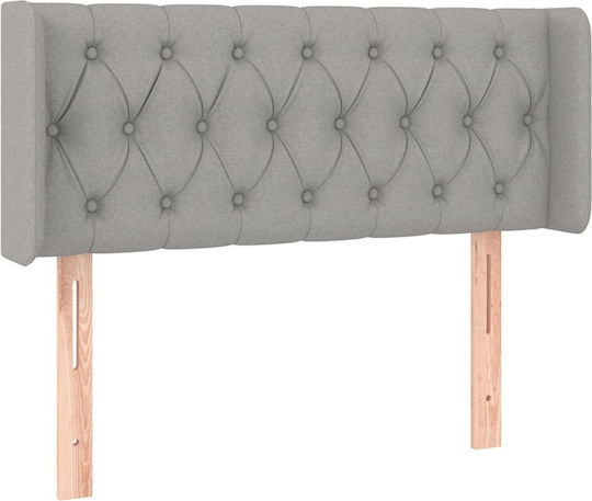 vidaXL Fabric Bed Headboard Light Gray 103x88cm