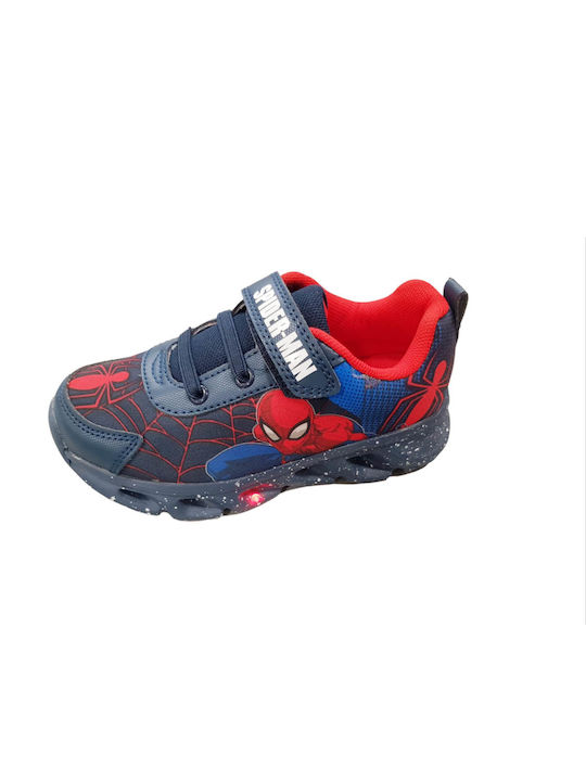 SPIDER-MAN TURNSCHUHE JUNGEN GEFÜHRT (LICHTER) SP010239 BLAU/ROT