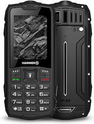 Hammer Rock Dual SIM (32GB) Mobile Phone with Buttons Black
