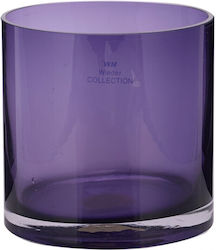 WM Collection Παγοδοχείο Γυάλινο 12x13cm Μωβ