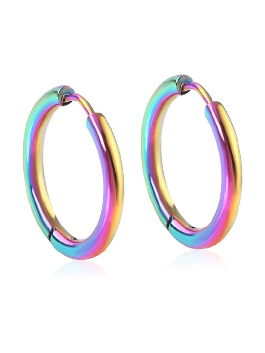 Steel hypoallergenic colorful rings 10 mm