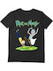 Pyramid International Portal T-shirt Rick And Morty Μαύρο