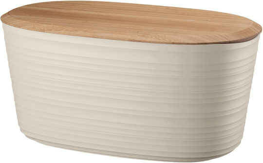 Marva Bread Box with Lid Wooden Beige 39x23x19cm