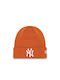 New Era York Yankees League Essential Knitted Beanie Cap Orange 60292611