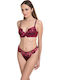 Women's String with Lace Burgundy