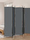 vidaXL Dekorativer Raumteiler Stoff mit 5 Paneelen Charcoal 250x200cm