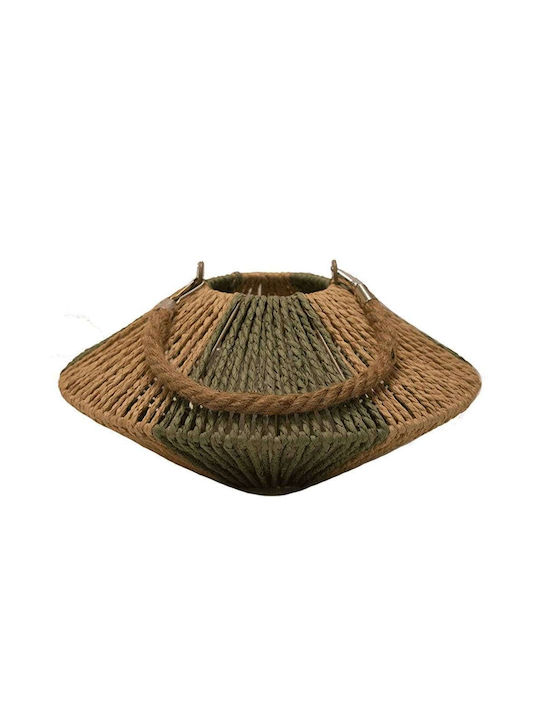 Atmosphera Paper Rope Φαναράκι Σχοινί Επιτραπέζιο Λαδί 30x30x14εκ.