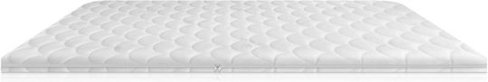 Eco Sleep Matratzentopper Cellfoam gesteppt Einzel Schaumstoff mit Abnehmbarem Bezug 90x190x4cm