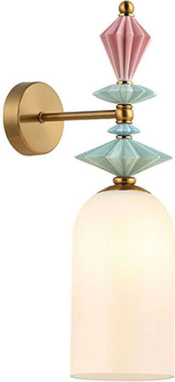 Zambelis Lights Vintage Lumină de Perete cu Soclu E27 Multicolor 13x22x13cm