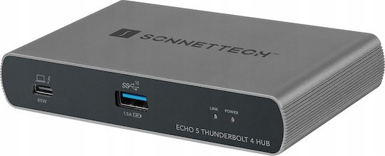 Sonnet Echo 5 Thunderbolt 4 Docking Station με 4K PD και συνδεση 2 Οθονών Γκρι