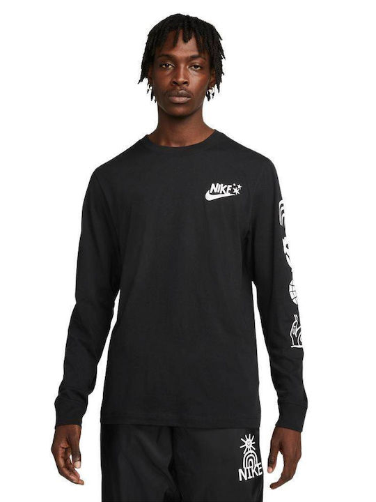 Nike Sportswear Jubrid Ανδρική Μπλούζα Μακρυμάνικη Μαύρη
