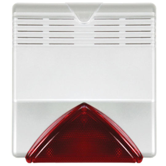 Paradox Alarm Siren Battery Outdoor with Red Light White