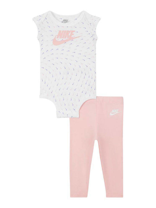 Nike Σετ Φορμάκι με Παντελόνι Ροζ 2τμχ