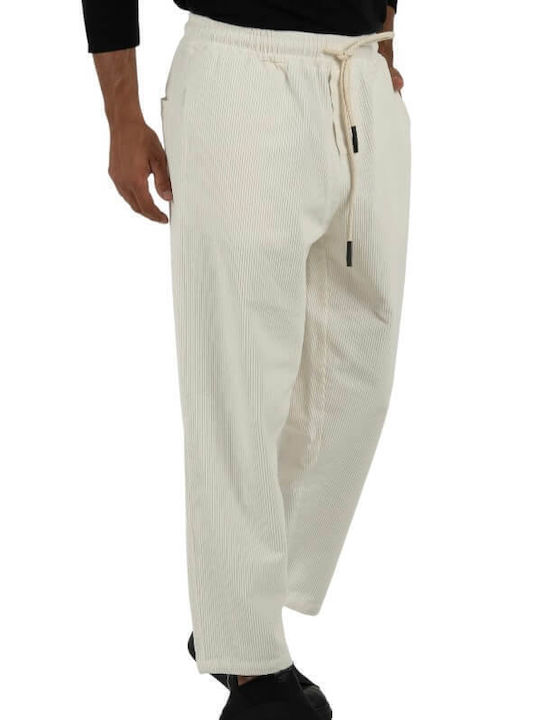 Xagon man off-white κοτλέ ανδρικό παντελόνι