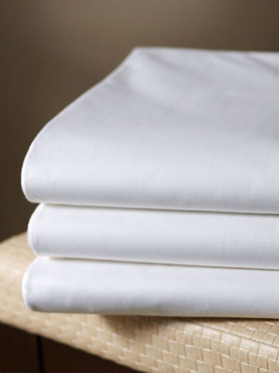 Sunshine Hotel Sheet White Semi-Double 180x270cm 100% Cotton 1pcs