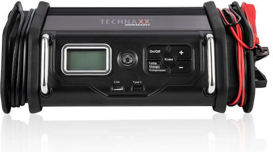 Technaxx Φορητός Φορτιστής Μπαταρίας Αυτοκινήτου 6/12V με Φακό TX-193
