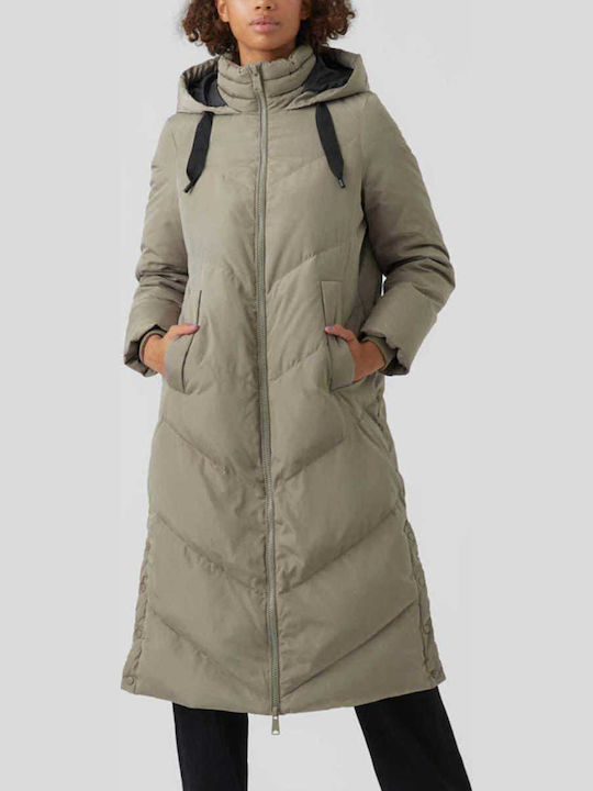 Vero Moda Lang Damen Puffer Jacke für Winter La...