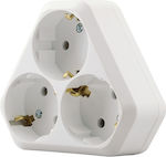 Makel 3-Outlet Power Strip without Cable White