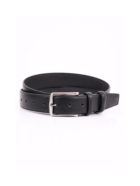 Men's leatherette belt Black