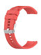 With Rose Gold Clasp Strap Silicone Red (Realme Watch S)