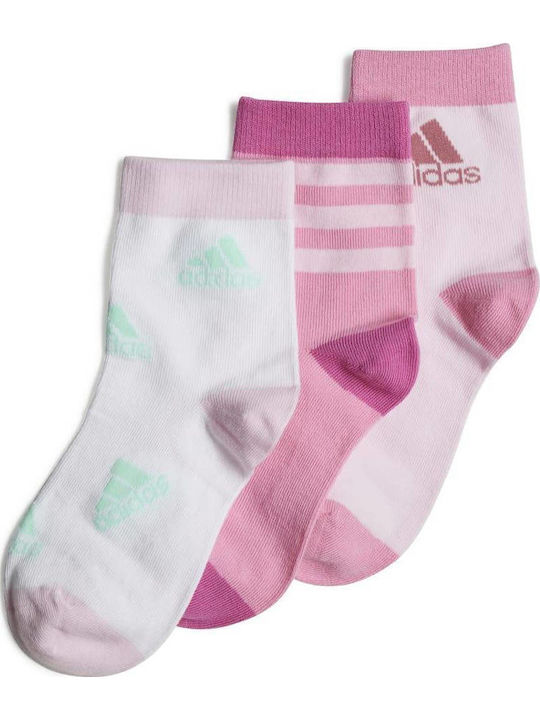 adidas Παιδικές Κάλτσες Μακριές Performance Ροζ 3 Ζευγάρια