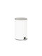 Andrea House Andrea House Mülleimer Metallisch mit Pedal Weiß 12lt