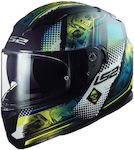 LS2 FF320 Stream Evo Matt Black / H-V Yellow Motorradhelm Volles Gesicht ECE 22.05 1550gr