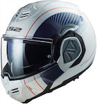 LS2 FF906 Advant Cooper White / Blue Motorradhelm Modular ECE 22.06 1650gr