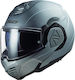 LS2 FF906 Advant Special Modular Helmet with Sun Visor ECE 22.06 1650gr Matt Silver