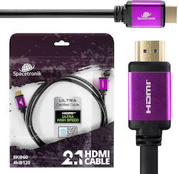 Spacetronik SH-SPR030 HDMI 2.1 Kabel HDMI-Stecker - HDMI-Stecker 3m Lila