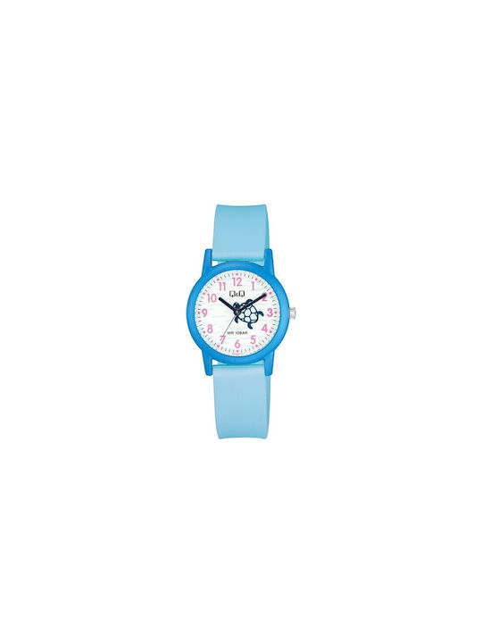 Q&Q Kids Analog Watch with Rubber/Plastic Strap Light Blue