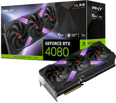 PNY GeForce RTX 4080 16GB GDDR6X Verto EPIC-X RGB Κάρτα Γραφικών