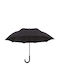 Kevin West Αυτόματη Ομπρέλα Βροχής με Μπαστούνι Μαύρη