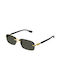 Gucci Γυαλιά Ηλίου με Χρυσό Μεταλλικό Σκελετό και Μαύρο Φακό GG1221S 001