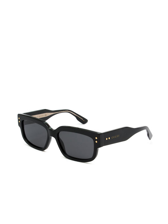 Gucci Дамски Слънчеви очила с Черно Пластмасов Рамка и Черно Леща GG1218S 001