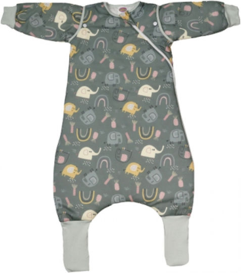 Tender Winter Sleeping Bag with Feet Elephants 2.5 Tog Green with Detachable Sleeves