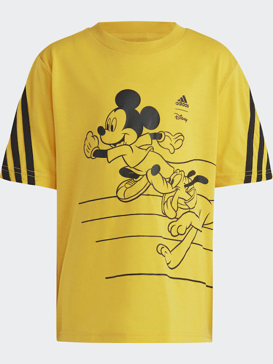 Bluză pentru copii Cu mânecă scurtă Galbenă Disney Mickey Mouse