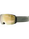 Alpina Granby QVM Ski & Snowboard Goggles Kids Gray with Lens in Gold Color