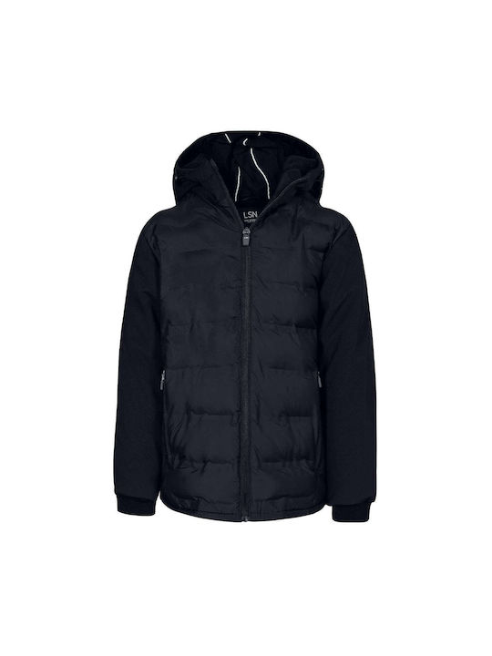 Losan Kids Quilted Jacket Short with Hood Navy Blue