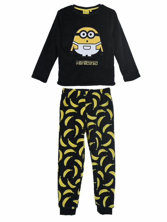Universal Studios Pijama pentru copii De iarnă Fleece Neagră