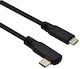 Roline Angle (90°) USB 3.2 Cable USB-C male - USB-C Μαύρο 1m 11.02.9075-10