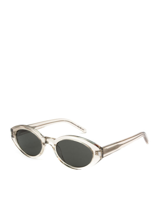 Ysl Women's Sunglasses with Brown Tartaruga Plastic Frame and Gray Lens SL 567 003