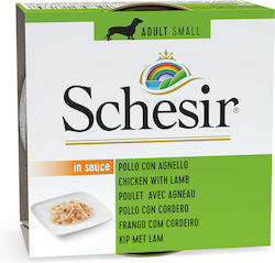 Schesir Dog Canned Wet Dog Food with Lamb and Chicken 1 x 85gr A27-