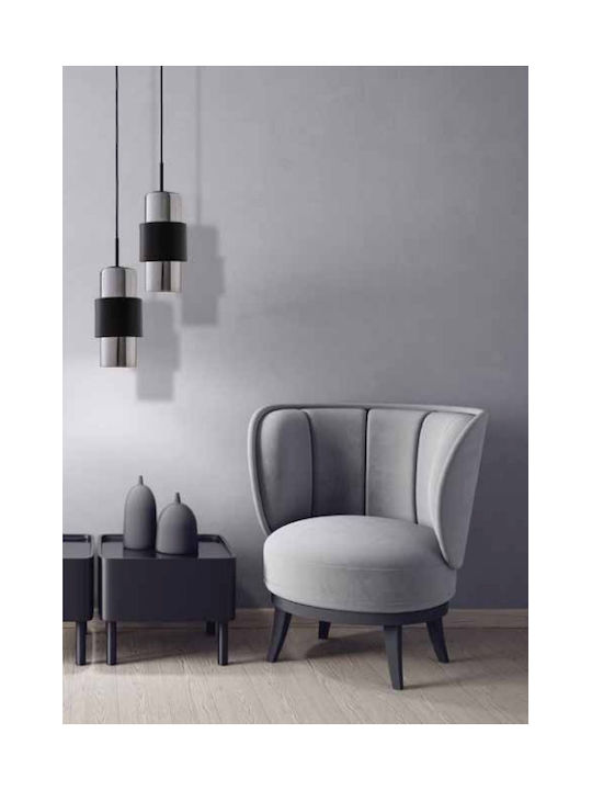 Zambelis Lights Ρυθμιζόμενο Κρεμαστό Φωτιστικό Μαύρο με Ντουί E27 13x31εκ.