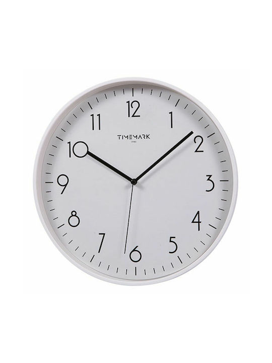 Timemark Ρολόι Τοίχου Πλαστικό Λευκό 30 cm
