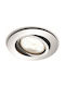 Philips Shellbark Rotund Metalic Spot Încorporat cu LED Integrat și Lumină Alb Cald Argintiu 9x9cm. 1buc