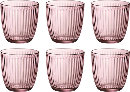 Bormioli Rocco Line Σετ Ποτήρια Νερού από Γυαλί Λιλά 290ml 6τμχ